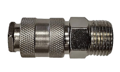 Пневматический Фитинг М 1/2M быстроразъемная пневморозетка с наружной резьбой