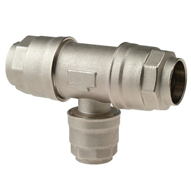 Соединитель AIGNEP INFINITY, латунь,тройник, цанговый, T 25-25-20