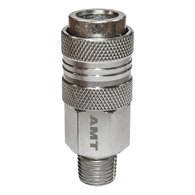 Фитинг М 1/4M AMT быстроразъемная пневморозетка с наружной резьбой
