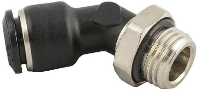 Фитинг цанговый L 8-1/8 M  технополимер AIGNEP угловой 45°, поворотный