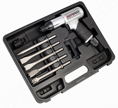 BM-103K Пневмозубило в наборе с зубилами, 2600 уд/мин, Round, 2.2 кг, рег. частоты уд. 