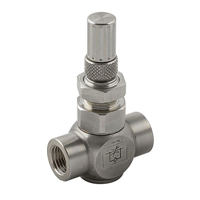 Дроссельный клапан прямой AIGNEP из нержавеющей стали с ручкой регулировки