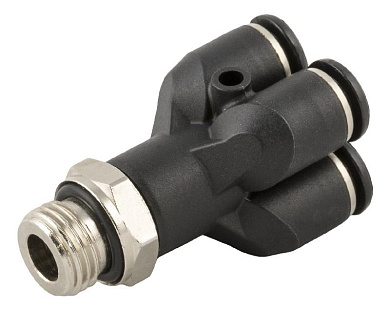 Фитинг разветвитель на 4 выхода наружная резьба-цанга 6-1/4 M технополимер AIGNEP