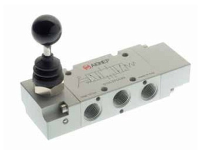 Распределитель AIGNEP с рычагом 5/3, закрытый центр с пружинным возвратом, 1/8