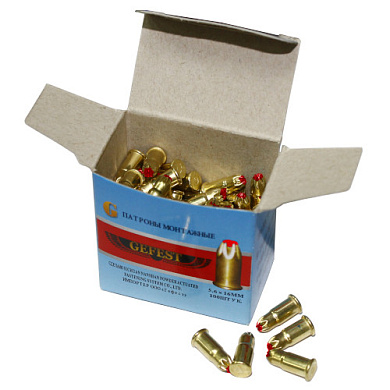 Патрон монтажный для строительных пистолетов тип С4 калибр 5,6х16 красный, упаковка 100 штук