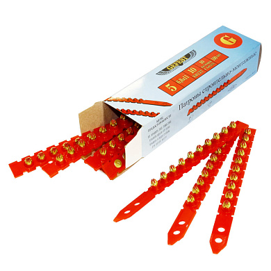 Патрон монтажный для строительных пистолетов тип К5 калибр 6,8х11 в кассете красный, упаковка 100 шт