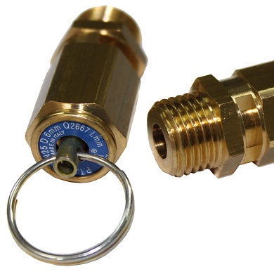 Клапан предохранительный 1/2" 14.5 бар пневматический с возможностью ручного сброса давления