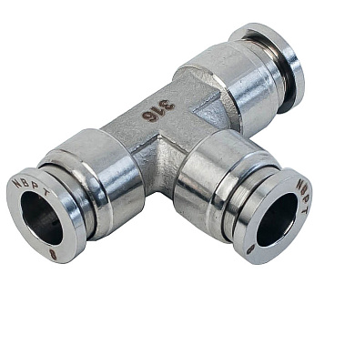 Фитинг цанговый из нержавеющей стали тройник 12 мм