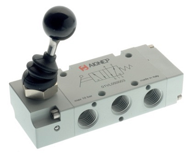 Распределитель AIGNEP с рычагом 5/2, с пружинным возвратом, 1/4