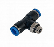 Фитинг цанговый комбинированный тройник резьба наружная цилиндрическая 8мм - G 1/8 - 8мм NBPT