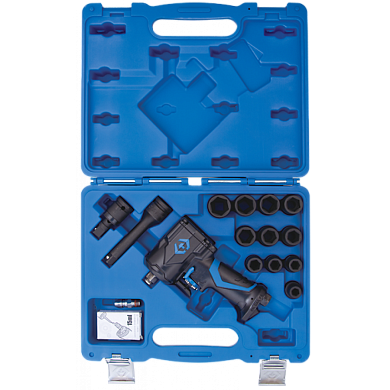 Гайковерт пневматический ударный 1/2", 678 Нм, с комплектом головок, 16 предметов KING TONY 44802AMP