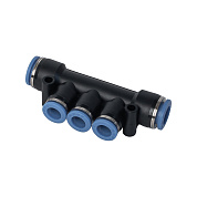 Коллектор переходной цанговый пластиковый 8мм - 6мм NBPT