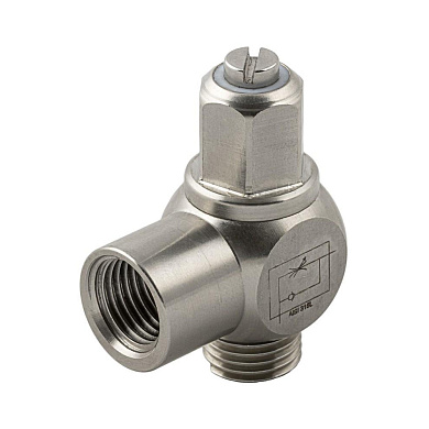 Дроссельный клапан угловой AIGNEP из нержавеющей стали с регулировкой под отвертку