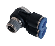 Фитинг цанговый комбинированный банджо разветвитель 8мм - резьба наружная G 1/4 NBPT