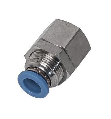 Фитинг цанговый переборочное соединение 4мм - резьба внутренняя 1/8 NBPT