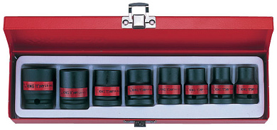 KING TONY Набор ударных торцевых головок 1/2", шестигранные, 3/8"-5/16" мм, 8 предметов