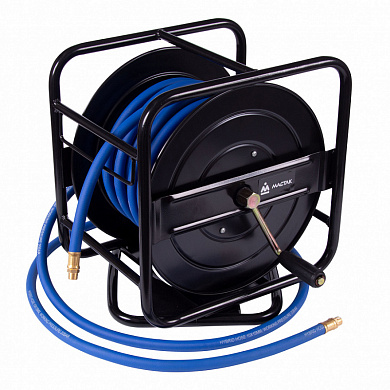 Катушка пневматическая МАСТАК со шлангом 10х15 мм, 20 м открытая