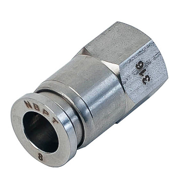 Фитинг цанговый из нержавеющей стали прямой  4 мм - резьба внутренняя коническая М5