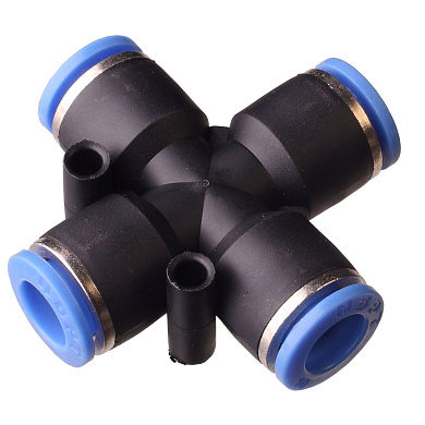 Фитинг цанговый пластиковый Х-образный 8мм NBPT