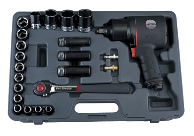 BM-43-4033PK2 Пневматический гайковерт с набором головок 1/2", 1112 Нм