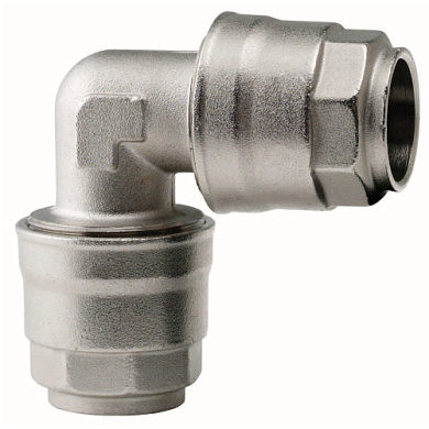 Соединитель AIGNEP INFINITY, латунь, угловой, цанга — цанга, L 20-20